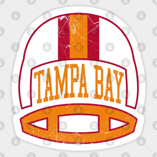 Tampa Bay Retro Helmet - White Sticker by KFig21